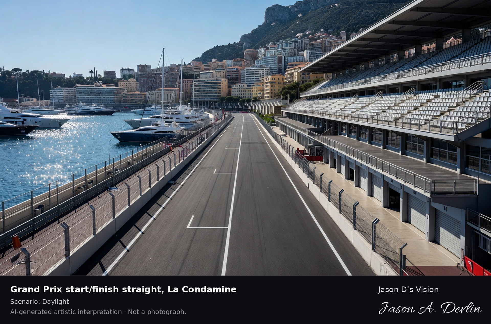 Grand Prix start/finish straight, La Condamine